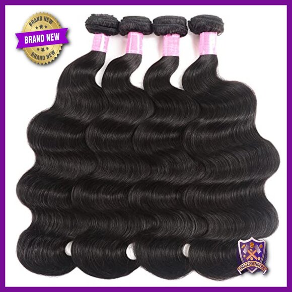 Brazilian Human Hair Extensions 4 Bundles Body Wave 24-30 Inches